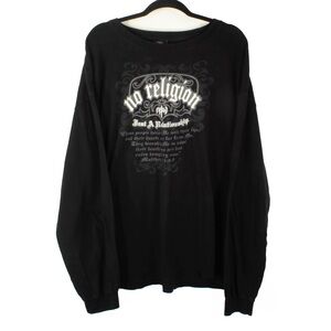 Vintage 00s Not Of This World NOTW No Religion Grunge Long Sleeve Shirt